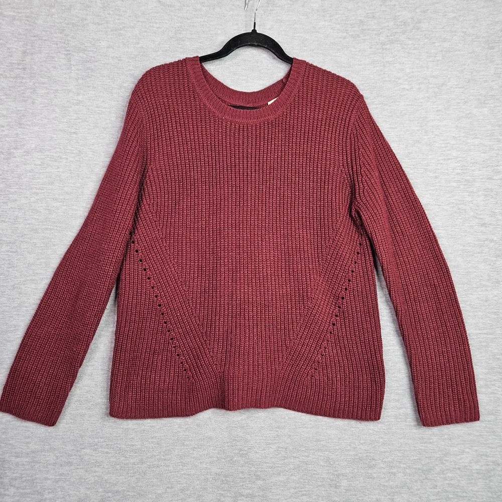 HARPER Heritage Women's Size M Maroon Red Tie-back Sweater